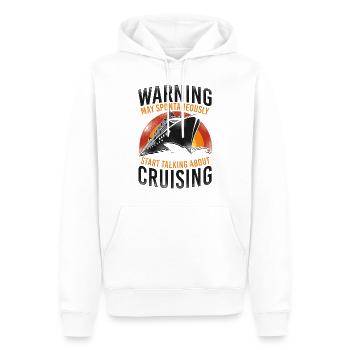 Croisière Vacances Rétro Vintage - Sweat à capuche Premium bio Homme - blanc - Devant - Nico (187cm)