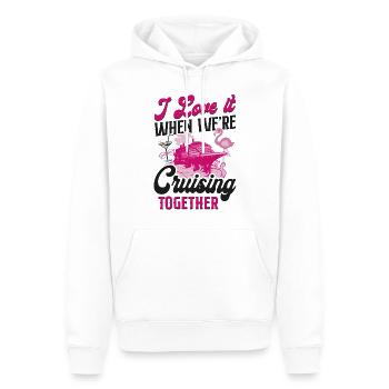 Bateau de croisière Vacances Amis - Sweat à capuche Premium bio Homme - blanc - Devant - Nico (187cm)