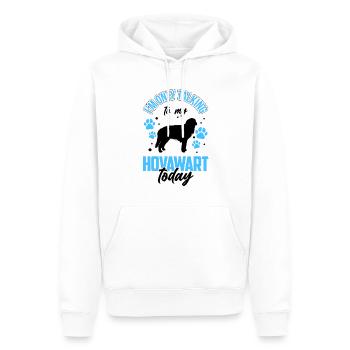 Ich rede heute nur mit meinem Hovawart - Männer Premium Bio Hoodie - Weiß - Vorne - Nico (187cm)