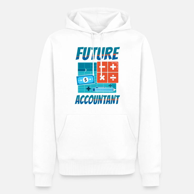 Comptable Comptable Comptable Comptabilité - Sweat à capuche Premium bio Homme - blanc