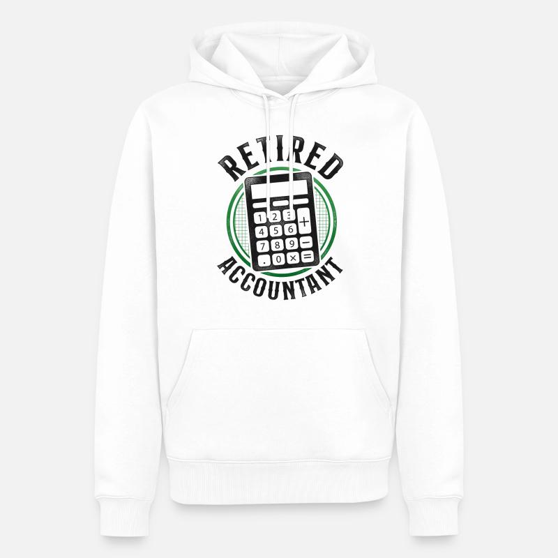 Comptable Comptable Comptable Comptabilité - Sweat à capuche Premium bio Homme - blanc
