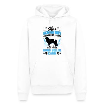 Mein Hovawart schnarcht lauter als dein Hund bellt - Männer Premium Bio Hoodie - Weiß - Vorne - Nico (187cm)