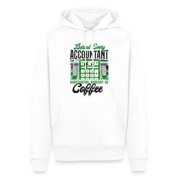 Comptable Comptable Comptable Comptabilité - Sweat à capuche Premium bio Homme - blanc - Devant - Nico (187cm)
