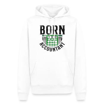 Comptable Comptable Comptable Comptabilité - Sweat à capuche Premium bio Homme - blanc - Devant - Nico (187cm)
