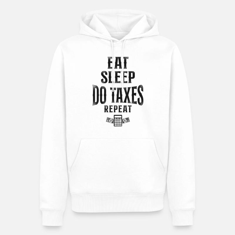 Comptable Comptable Comptable Comptabilité - Sweat à capuche Premium bio Homme - blanc