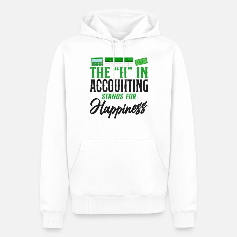 Comptable Comptable Comptable Comptabilité - Sweat à capuche Premium bio Homme - blanc