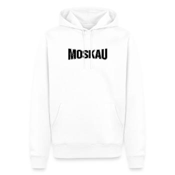 Moskau - Männer Premium Bio Hoodie - Weiß - Vorne - Nico (187cm)
