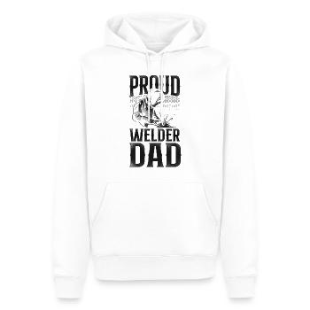 Welder Welding Dad Father Vintage - Men’s Premium Organic Hoodie - white - Front - Nico (187cm)
