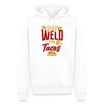 Welder Welding Taco Will Weld For - Männer Premium Bio Hoodie - Weiß - Vorne - Nico (187cm)