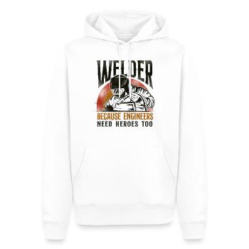 Welder Welding Vintage Retro - Männer Premium Bio Hoodie - Weiß - Vorne - Nico (187cm)