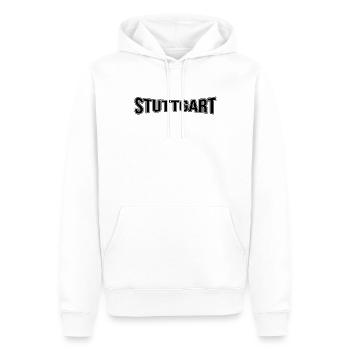 Stuttgart - Männer Premium Bio Hoodie - Weiß - Vorne - Nico (187cm)