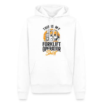 Certified Forklift Truck Operator - Men’s Premium Organic Hoodie - white - Front - Nico (187cm)