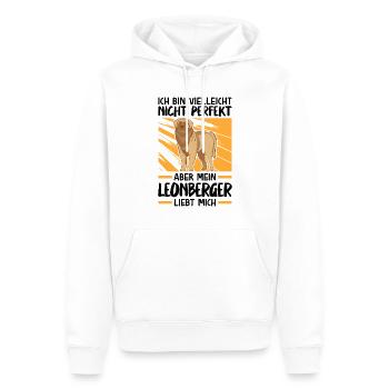 Mein Leonberger liebt mich deutscher Wachhund - Männer Premium Bio Hoodie - Weiß - Vorne - Nico (187cm)