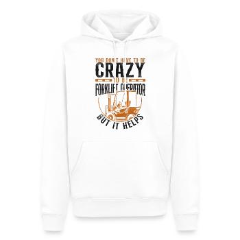 Certified Forklift Truck Operator - Men’s Premium Organic Hoodie - white - Front - Nico (187cm)