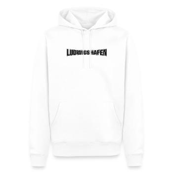 Ludwigshafen - Männer Premium Bio Hoodie - Weiß - Vorne - Nico (187cm)