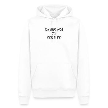 Segeln - Ich erkunde 71% der Erde - Männer Premium Bio Hoodie - Weiß - Vorne - Nico (187cm)