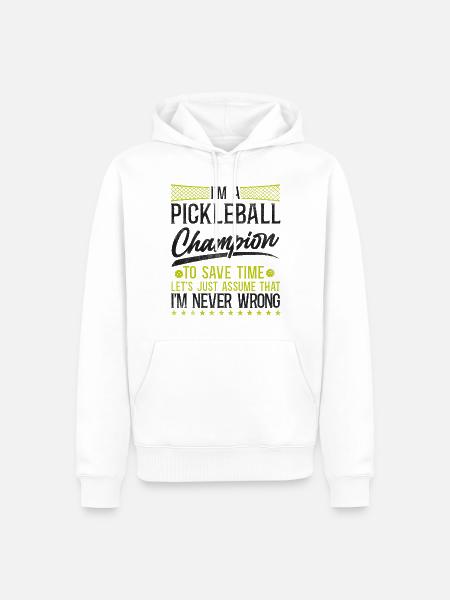 Pickleball I'm A Pickleball - Männer Premium Bio Hoodie - Weiß