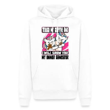 Kaffeetrinker Spruch Kaffeeliebhaber Kaffee - Männer Premium Bio Hoodie - Weiß - Vorne - Nico (187cm)
