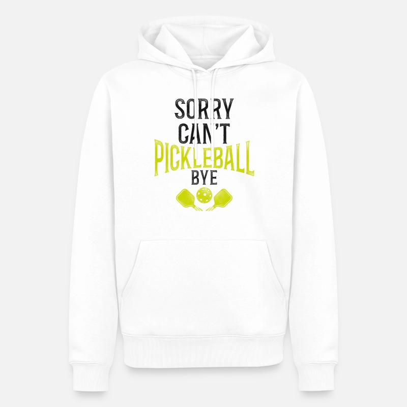 Pickleball Désolé. Argot. Pickleball - Sweat à capuche Premium bio Homme - blanc