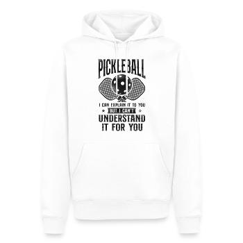 Pickleball Pickleball I Can - Männer Premium Bio Hoodie - Weiß - Vorne - Nico (187cm)
