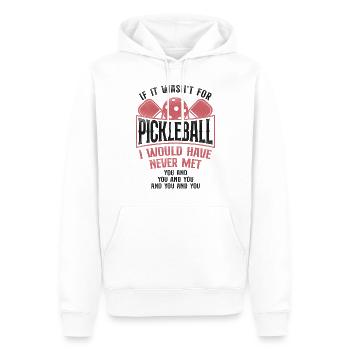 Pickleball If It Wasn't For - Men’s Premium Organic Hoodie - white - Front - Nico (187cm)