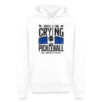 Pickleball Il n’y a pas de pleurs - Sweat à capuche Premium bio Homme - blanc - Devant - Nico (187cm)
