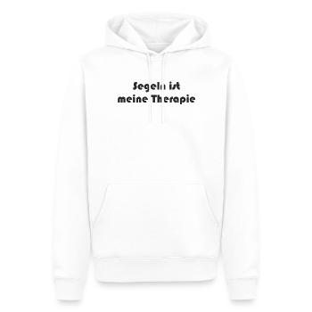 Segeln - Segeln ist meine Therapie - Männer Premium Bio Hoodie - Weiß - Vorne - Nico (187cm)