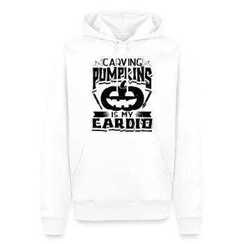 Kürbis Schnitzen Gruselig Halloween - Männer Premium Bio Hoodie - Weiß - Vorne - Nico (187cm)