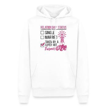 Farming Farmer Girl Girlfriend - Männer Premium Bio Hoodie - Weiß - Vorne - Nico (187cm)