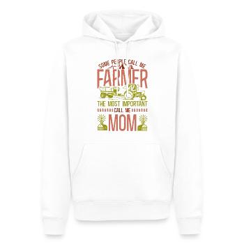 Farming Farmer Mom Mother Tractor - Männer Premium Bio Hoodie - Weiß - Vorne - Nico (187cm)