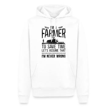 Farming Farmer Tractor Vintage I'm - Männer Premium Bio Hoodie - Weiß - Vorne - Nico (187cm)