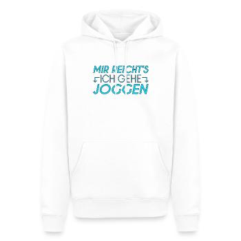 Joggen Spruch - Männer Premium Bio Hoodie - Weiß - Vorne - Nico (187cm)