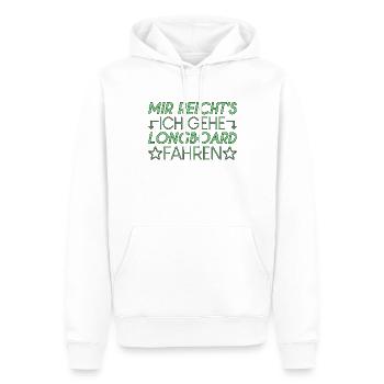 Longboard Spruch - Männer Premium Bio Hoodie - Weiß - Vorne - Nico (187cm)