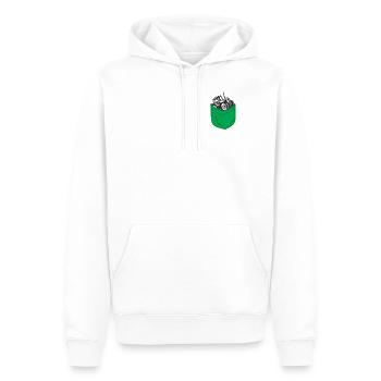 Tracteur de poche agricole agricole - Sweat à capuche Premium bio Homme - blanc - Devant - Nico (187cm)