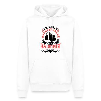 Asphaltbauer zum Papa befördert Asphaltierer - Männer Premium Bio Hoodie - Weiß - Vorne - Nico (187cm)
