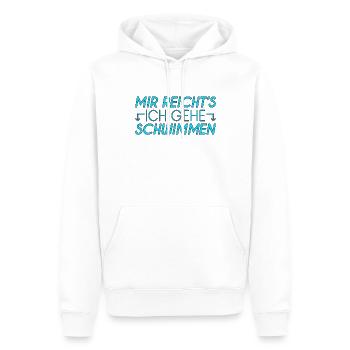 Schwimmen Spruch - Männer Premium Bio Hoodie - Weiß - Vorne - Nico (187cm)