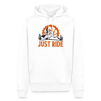 Enduro VTT VTT Équitation - Sweat à capuche Premium bio Homme - blanc - Devant - Nico (187cm)