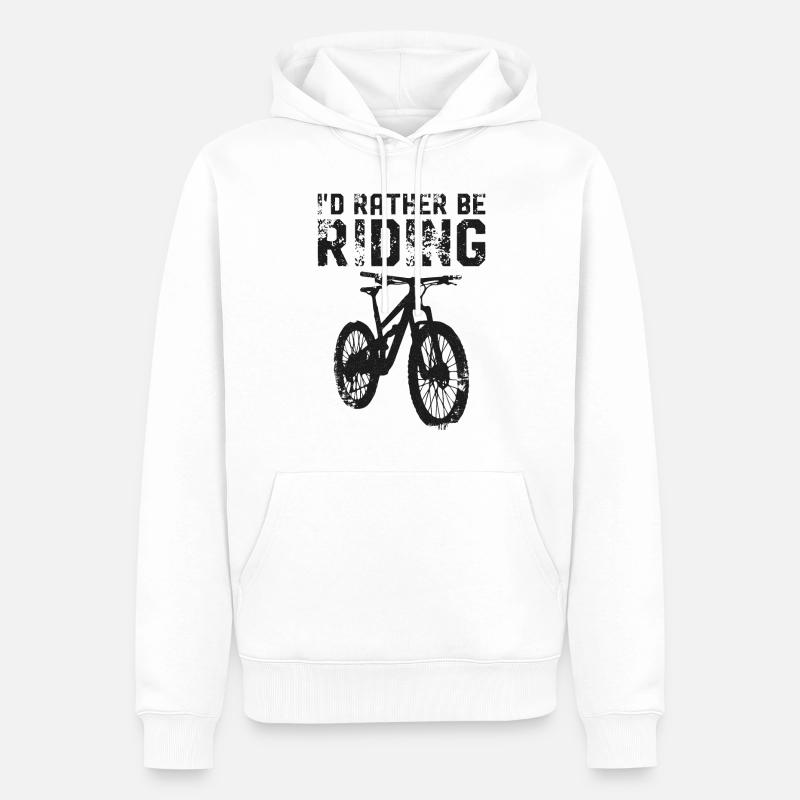 Enduro VTT VTT Équitation - Sweat à capuche Premium bio Homme - blanc