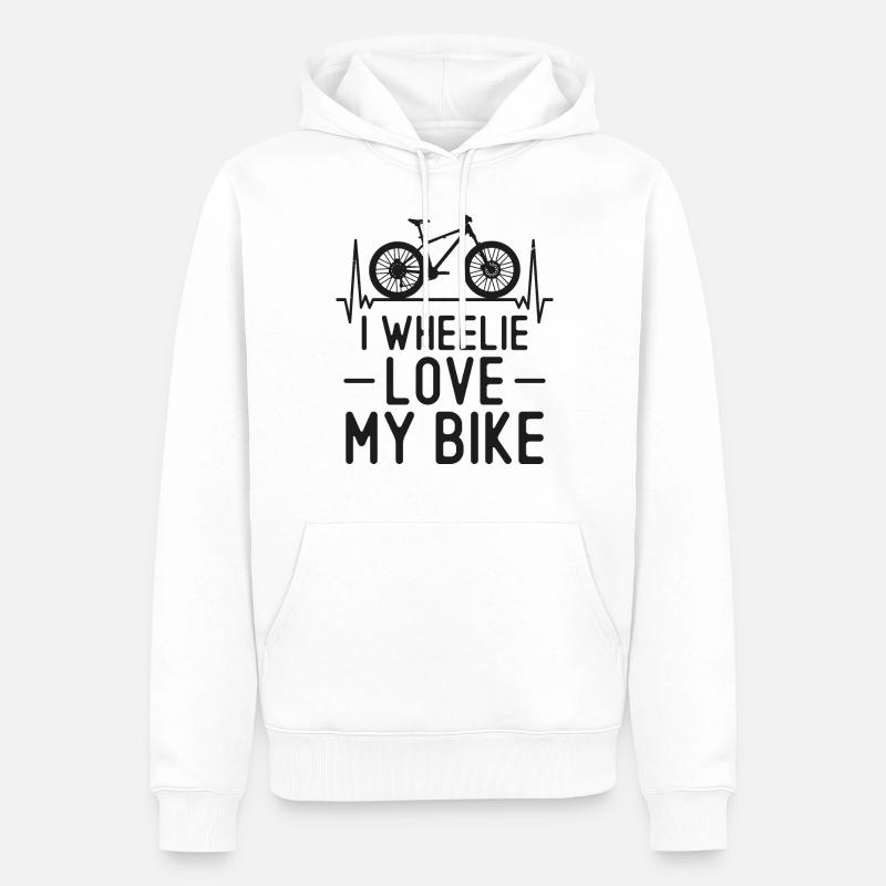 Enduro VTT VTT Équitation - Sweat à capuche Premium bio Homme - blanc