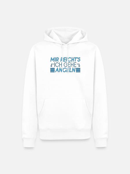 Angeln Spruch - Männer Premium Bio Hoodie - Weiß