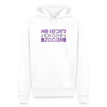 Zocken Spruch - Männer Premium Bio Hoodie - Weiß - Vorne - Nico (187cm)