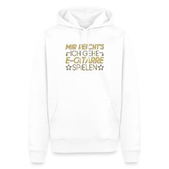 E Gitarre Spruch - Männer Premium Bio Hoodie - Weiß - Vorne - Nico (187cm)