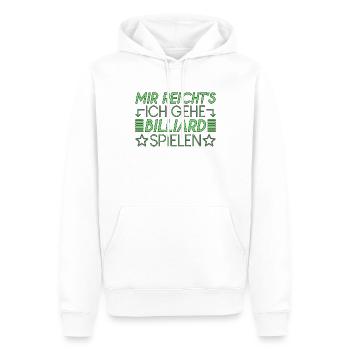 Billiard Spruch - Männer Premium Bio Hoodie - Weiß - Vorne - Nico (187cm)