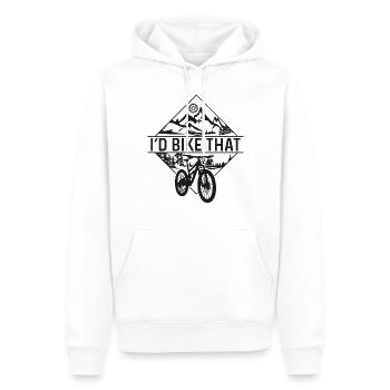 Enduro VTT VTT Équitation - Sweat à capuche Premium bio Homme - blanc - Devant - Nico (187cm)