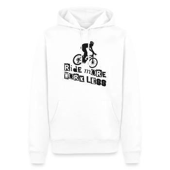 Enduro VTT VTT Équitation - Sweat à capuche Premium bio Homme - blanc - Devant - Nico (187cm)