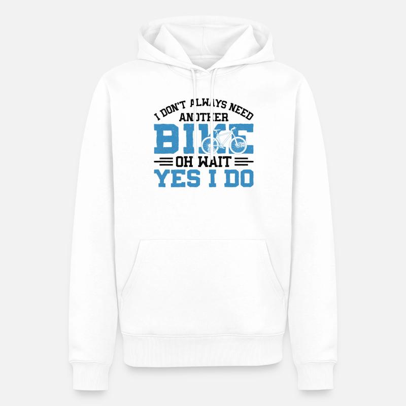 Enduro VTT VTT Équitation - Sweat à capuche Premium bio Homme - blanc
