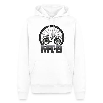 Enduro VTT VTT Équitation - Sweat à capuche Premium bio Homme - blanc - Devant - Nico (187cm)