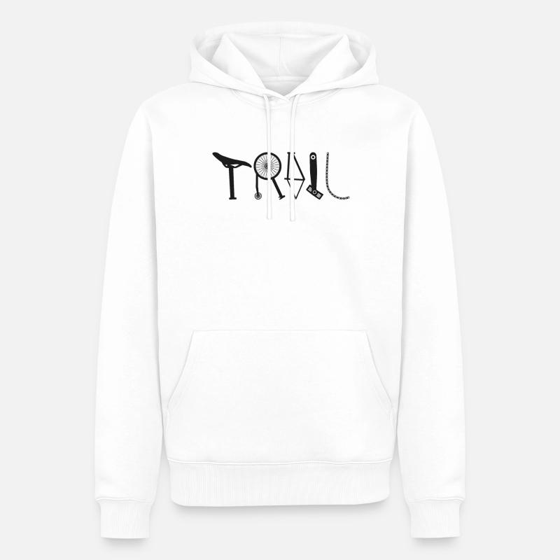 Enduro VTT VTT Équitation - Sweat à capuche Premium bio Homme - blanc