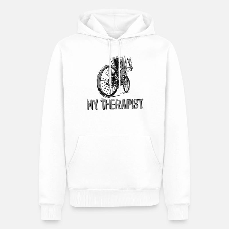 Enduro VTT VTT Équitation - Sweat à capuche Premium bio Homme - blanc
