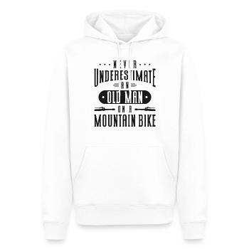 Enduro VTT VTT Équitation - Sweat à capuche Premium bio Homme - blanc - Devant - Nico (187cm)